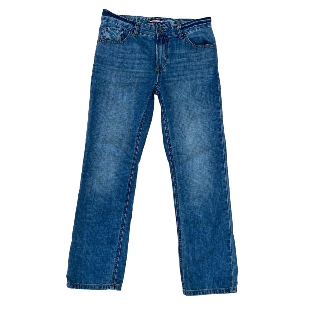 Tommy Hilfiger ladies jeans high rise slim straight 100% cotton in size 18 or 33